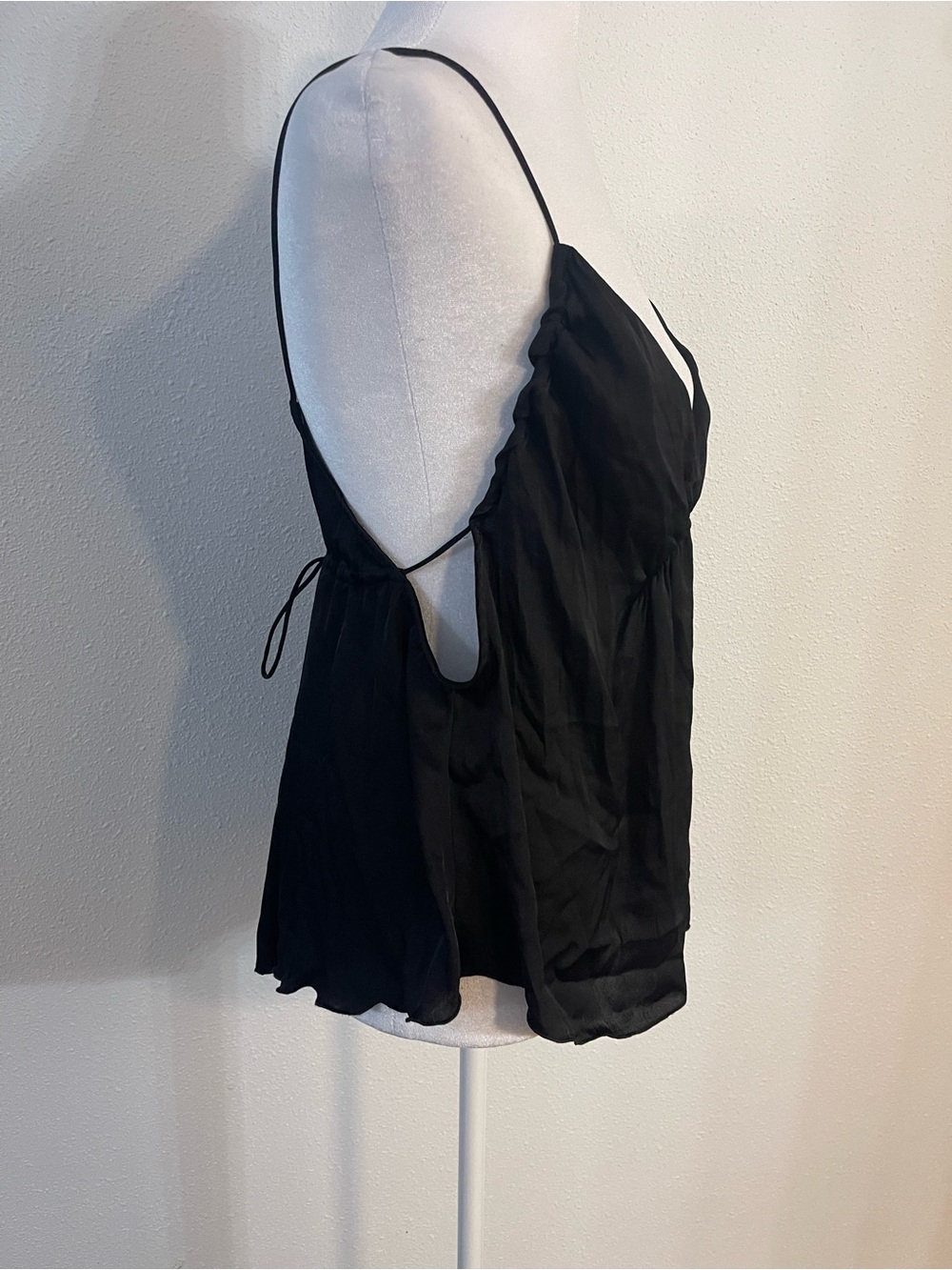 Free People Black Satin Tank - Picture 2 of 4